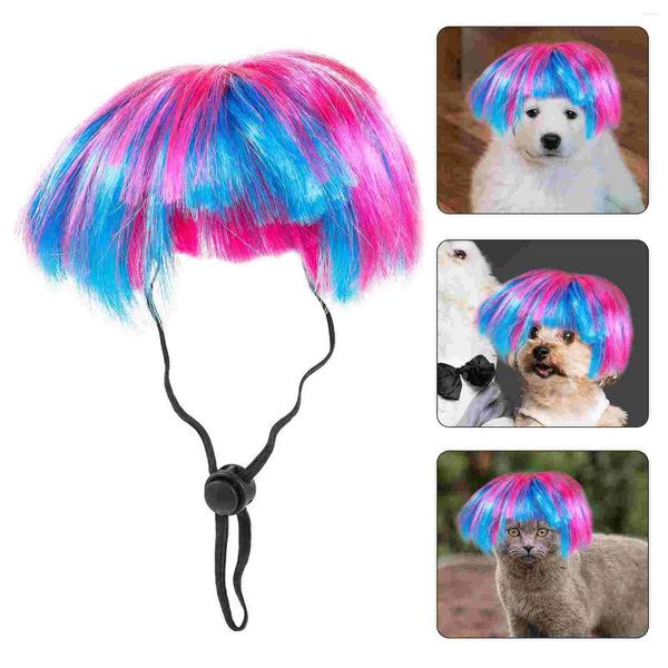 Abbigliamento per cani Pet Dogs Copricapo Parrucche per gatti Cappelli Puntelli Po Bomboniere Accessori per capelli in fibra di nylon Cosplay