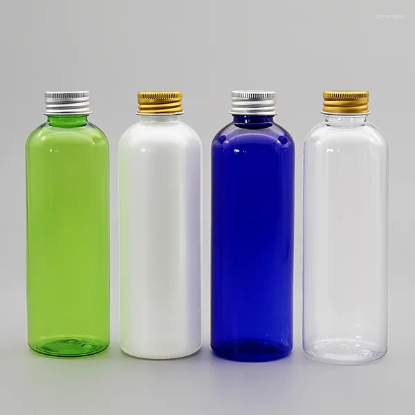 Бутылки для хранения, 20 шт., 250 мл, пустая пластиковая бутылка из ПЭТ с алюминиевой завинчивающейся крышкой для жидкого мыла, геля для душа, шампуня, эфирного масла, косметики