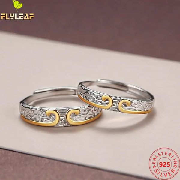 Ringe 925 Sterling Silber Affen König Zauberer offener Paar Ring für Männer Implikation Leben lang Liebe Valentinstag Geschenkschmuck Schmuck