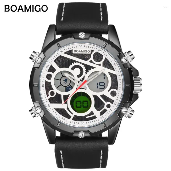 Orologi da polso BOAMIGO Orologi sportivi di marca per uomo LED Militare Digitale Analogico Cronografo al quarzo Orologio sportivo impermeabile Relogio Masculino