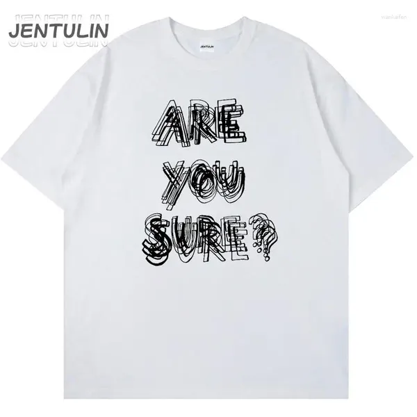 Erkek Tişörtleri Estetik Mektup Grafik T-Shirt Erkekler Harajuku Kısa Kollu Tshirt Pamuk Komik Baskı Gömlek Unisex Giysileri Kore Üstleri Gotik