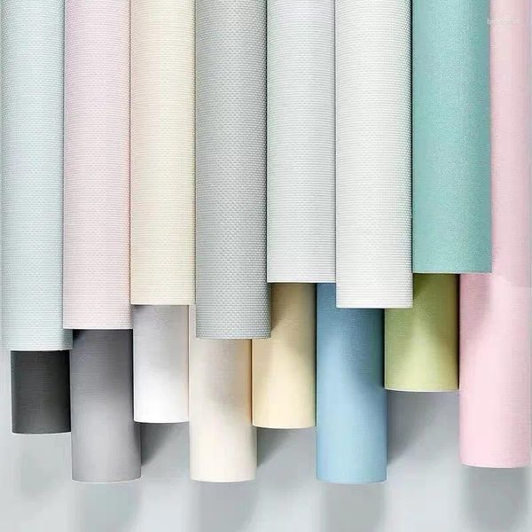 Adesivos de janela 80 cm de diy macaron auto adesivo papel de parede removível adesivo de parede de cor sólida decoração de casa mobiliário papel de contato