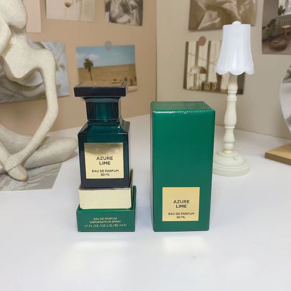 Marka Kokuları Kadın Erkek Parfüm Azure Lime EDP EAU DE Parfum Sprey 50ml 1.7 fl.oz En kaliteli doğal unisex kolonya uzun süreli koku kokuları hediye hızlı gemi