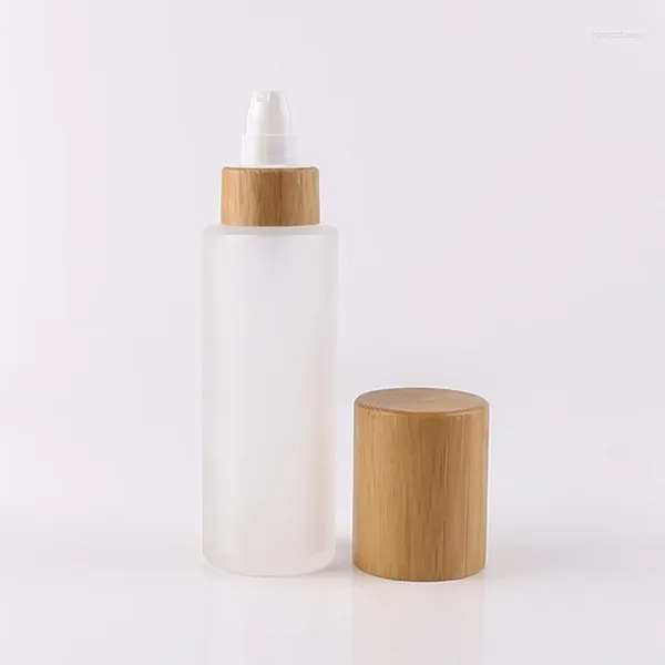 Garrafas de armazenamento embalagens cosméticas 30ml 50ml 100ml 120ml 150ml vazio eco-amigável creme loção soro bambu toda a cobertura