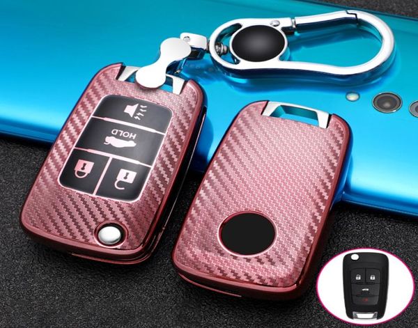 Para buick dobrável 4 botões carro tpu chave capa protetora caso chave com chaveiro7631649