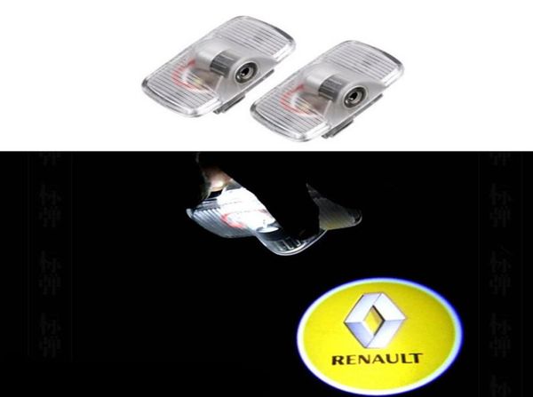 2PCS LED Auto Laser Projektor Logo Lampe Geister Schatten Licht LED Tür Willkommen Licht Für Renault Koleos 200920183863564