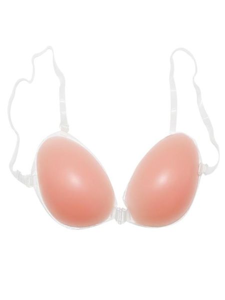 1pc fechamento frontal sutiã adesivo lingerie silicone push up sutiã sutien sutiã de silicone invisível sem costas sem costura sutiã para mulher n4786087