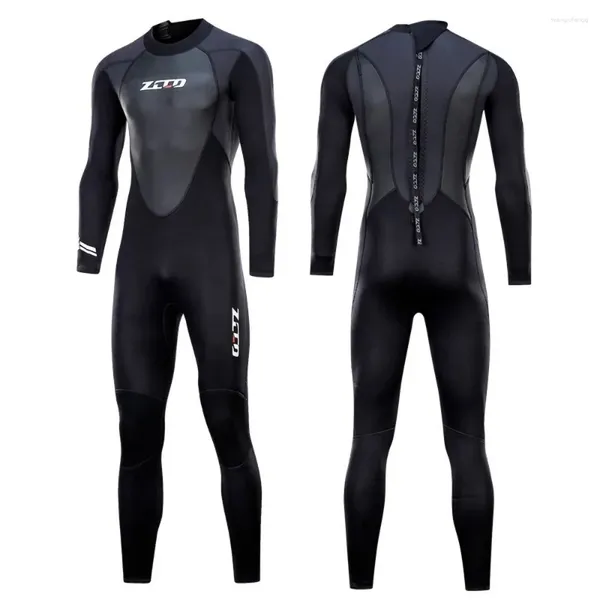 Costumi da bagno da donna Muta nera in neoprene da 3 mm per uomo Donna Tuta intera con cerniera posteriore Tuta intera per surf Snorkeling