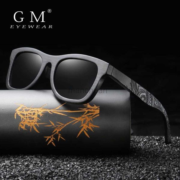Солнцезащитные очки GM Деревянные мужские солнцезащитные очки для женщин Мужские роскошные брендовые дизайнерские поляризованные солнцезащитные очки Винтажные солнцезащитные очки для женщин с коробкой 240401
