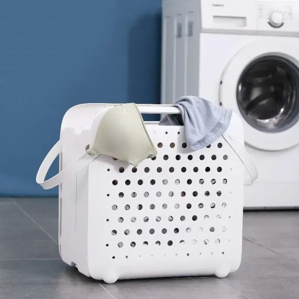 Wäschebeutel-Korb zur Aufbewahrung schmutziger Kunststoff-Kleidung, Badezimmer-Waschorganisator, zusammenklappbar