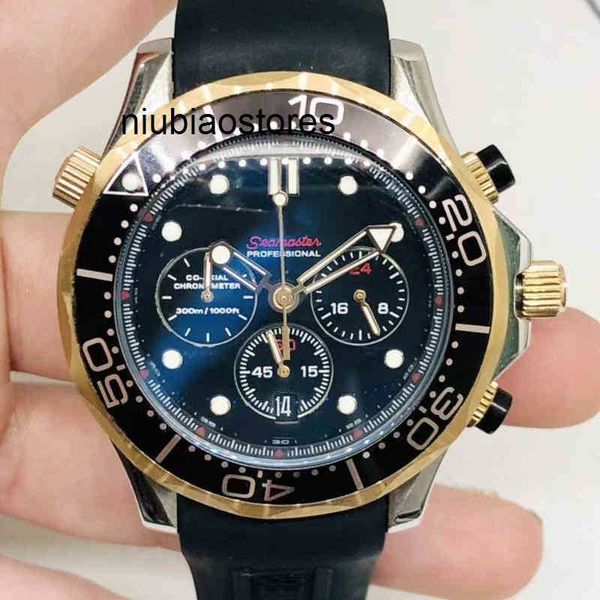 per orologi da polso meccanici di moda da uomo di lusso orologio da barca a vela europeo orologio di design Fc004 con nastro nero in oro rosa a sei aghi