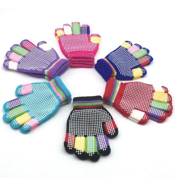 Tricô criança adorável crianças luvas mágicas elásticas knittinggloves para crianças inverno ao ar livre jogando skiinggloves presentes de festa wq3716824125