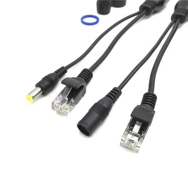 Yeni 2024 Sıcak POE Kablo Pasif Güç Ethernet Adaptör Kablosu POE Splitter Enjektör Güç Kaynağı Modülü IP kamera için 12-48V