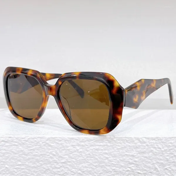 Sonnenbrille Acetat Polygon Frau Trend Künstlerischer Sinn Verlaufsgläser Sonnenschutz Original Marke Designer Solar Männliche Brille PR 124