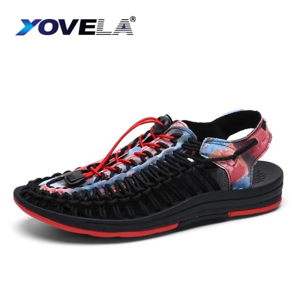 Stivali Fashion Summer Made Weave Sandals for Men Scarpe da trampolino da esterno Donne Donno Slipisti da trekking Sneaker traspiranti