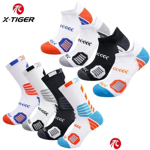 Meias esportivas xtiger 3 pares homens mulheres ciclismo profissional anti pilling respirável esporte correndo cam futebol entrega ao ar livre um otpuk