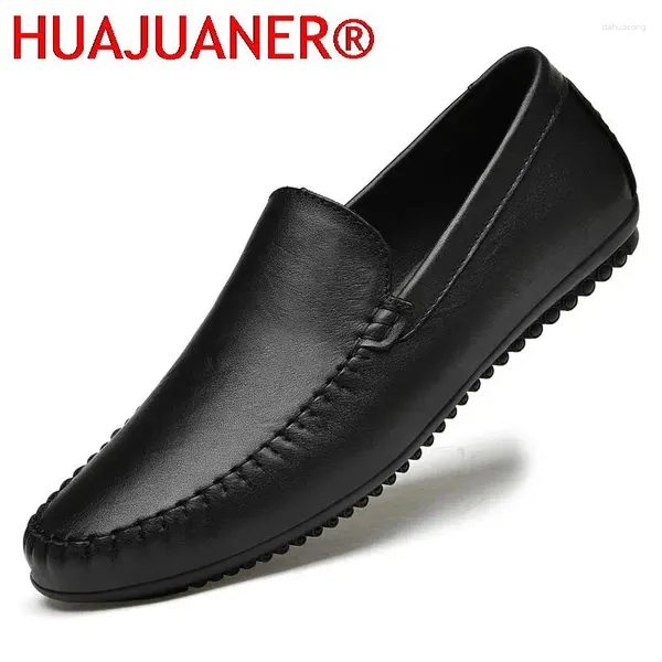 Scarpe casual da uomo slip on mocassini di lusso in vera pelle marca di scarpe anti guida per calzature basse