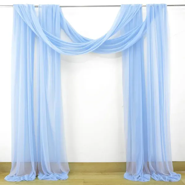 Decoração de festa arco de casamento drapeado decorações de tecido lenços de janela ou cenário de cortina (2 pés x 18 pés)