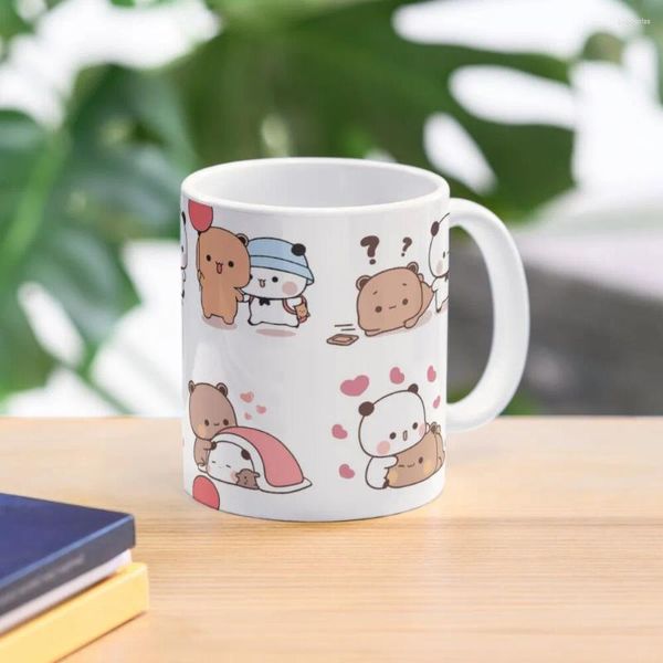 Tazze Orso e Panda Bubu Dudu KAWAII Tazza da caffè Tazza da tè Termica personalizzata per