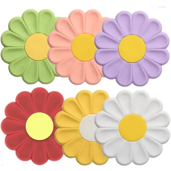 Tischsets, Gänseblümchen-Blumentopf-Matte, hitzebeständige Untersetzer für Silikon-Kaffee, rutschfest, niedlich