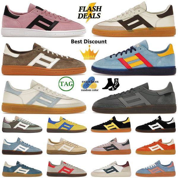 OG Top Designer Handebol Spezial Flat Sapatos Casuais para Mens Mulheres Preto Branco Gum Creme Marrom Escuro País de Gales Bonner Dhgate Homens Treinadores Sapatilhas 36-45