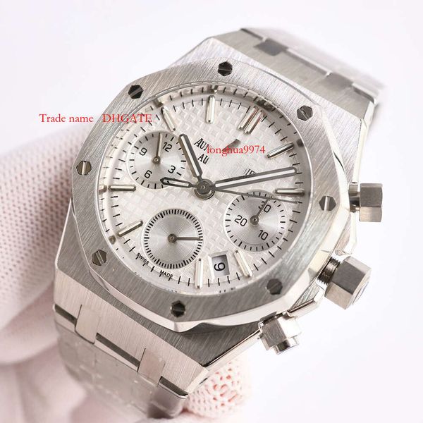 Luxe Mekanik 38mm Çelik AAAA Tasarımcıları Mens Hareketi 7750 Automatique Watches Wristwatches Montre 26715 Kronografı İzle 958 Montredeluxe