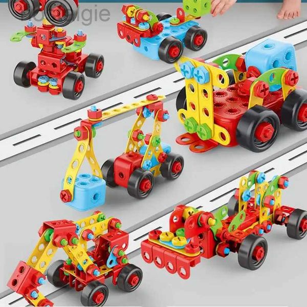 Blocos crianças broca parafuso porca quebra-cabeças brinquedos fingir jogar ferramenta broca desmontagem montagem crianças broca 3d puzzle brinquedos para menino 240401