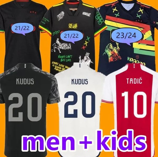 23 24 TADIC Fußballtrikots BASSEY BERGHUIS Drittes schwarzes Kit KLAASSEN BERGWIJN MARLEY 2023 2024 Auswärtsfußballtrikots Männer Kinderuniformen CRUYFF 666