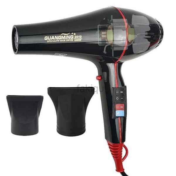 Secadores de cabelo Grande AC Motor Real 2200W Profissional Secador de cabelo poderoso Aquecimento rápido Ajuste quente e frio Secador de ar para uso em salão de cabeleireiro 240401