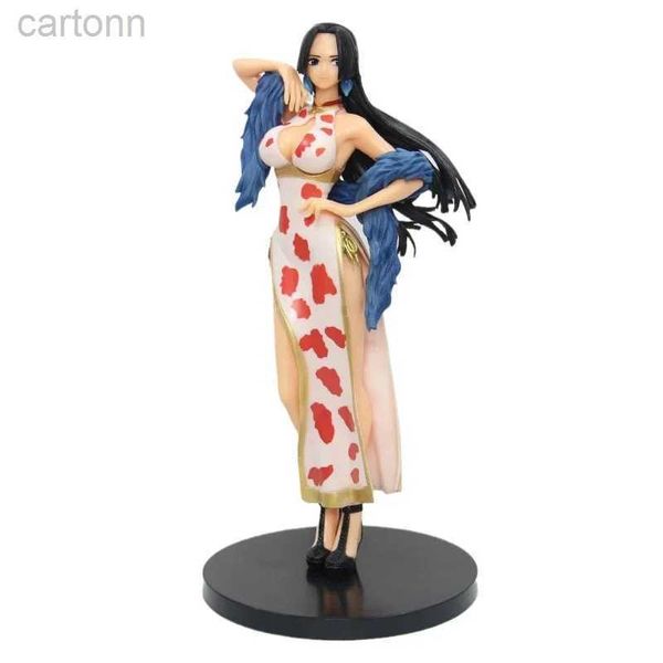 Anime Manga 24CM One Piece Figurine Cheongsam Boa Hancock Sexy Girl Action PVC Figure Collection Modello Doll Toys Regalo di compleanno 240401