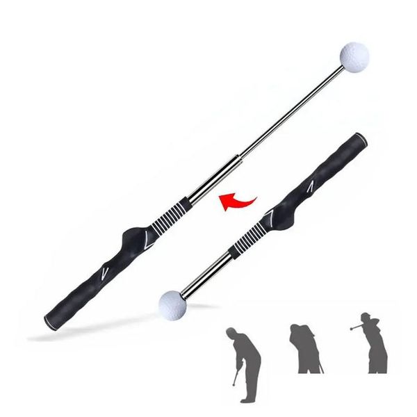 Outros produtos de golfe Aids Swing Practice Stick Telescópico Trainer Master Training Aid Posture Corrector Exercício Drop Delivery Sports O Dh2Ui