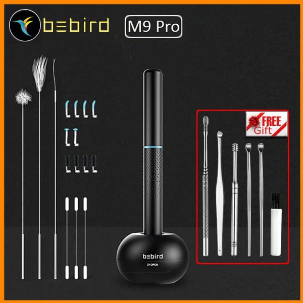 Kontrol Orijinal Bebird M9 Pro Smart Visual Earstick Otoskop 300W Su Geçirmez Endoscoop Manyetik Şarj Taban ile Mini Kamera Vs R1 R3