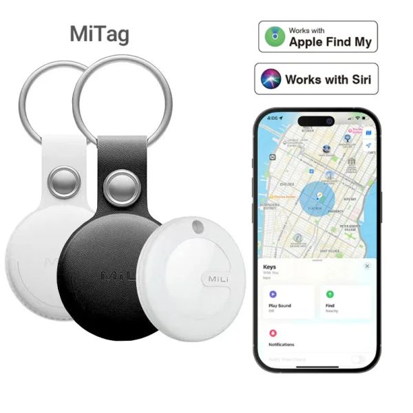 Контроль Mitag Key Finder Поиск предметов Сертифицированный MFi Bluetooth GPS Локатор для кошек и собак Устройство защиты от потери работает с Apple Find My