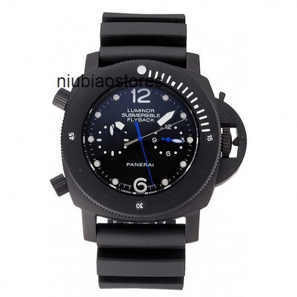 per orologi di lusso Orologio meccanico da uomo Lumnor quadrante nero cassa ionizzata cinturino in caucciù marca Italia orologi da polso sportivi designer impermeabile