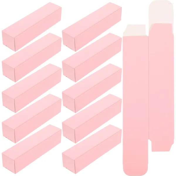 Geschenkpapier, 25 Stück, Lippenstift-Box, leere Boxen, Ständer, Papier, glänzende Aufbewahrungsbehälter, rosa Verpackung