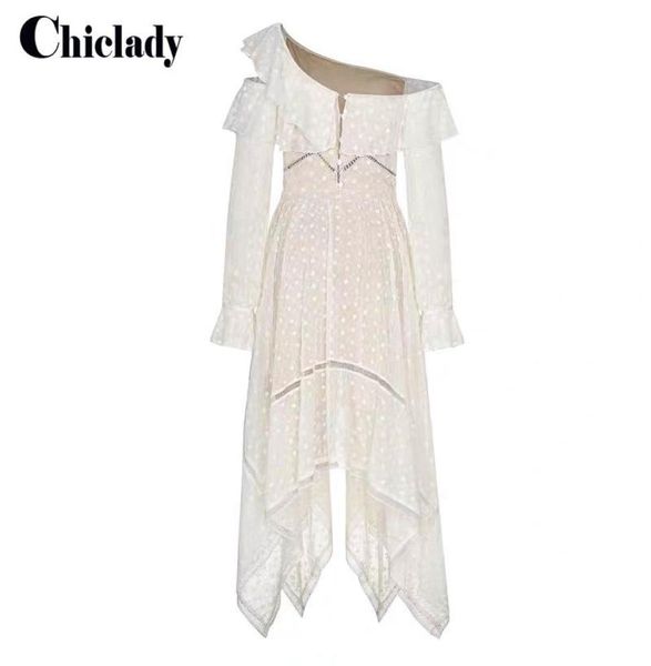 Auto retrato estilo celebridade branco maxi vestido assimétrico bordado plissado festa jantar boho robe vestidos casuais5992690