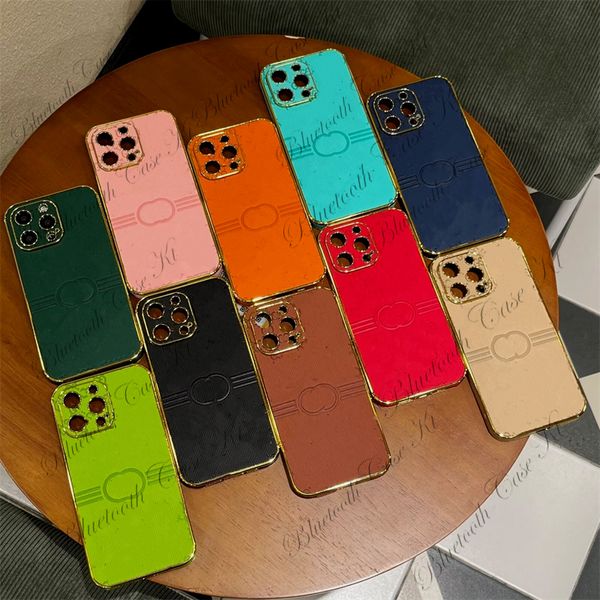 Custodia per telefono in pelle di design di lusso per iPhone 15 Pro Max 14 13 12 Pro Plus Moda G Marchio L Cover posteriore fiore Targhetta triangolare Custodie Porta carte Porta carte Borsa tascabile