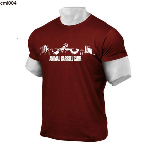 Autunno Uomo Bodybuilding Sport Tempo libero T-shirt a maniche corte Stampato Abbigliamento fitness Allenamento {category}