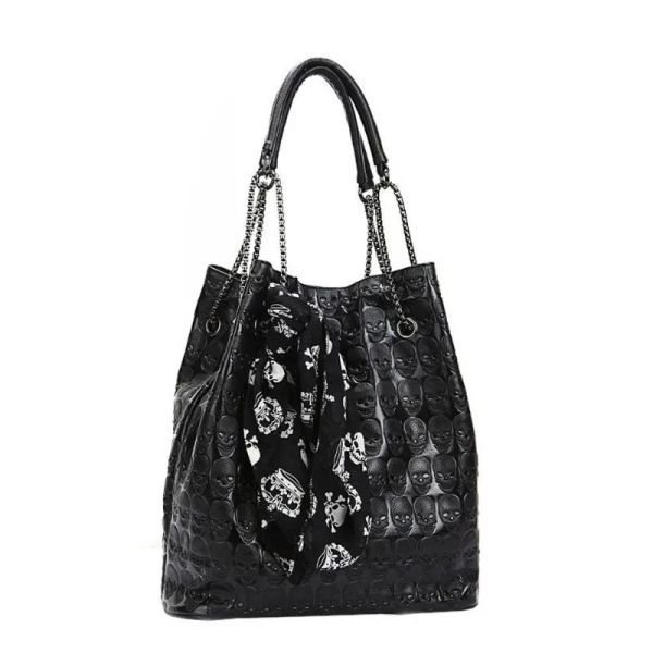 Borse da esterno Moda Skl Scheletro Catena di lusso Hangbag Borsa da donna Borsa Shoder Lady Borsa tote in pelle vintage8772976 Consegna di goccia Dhnb7