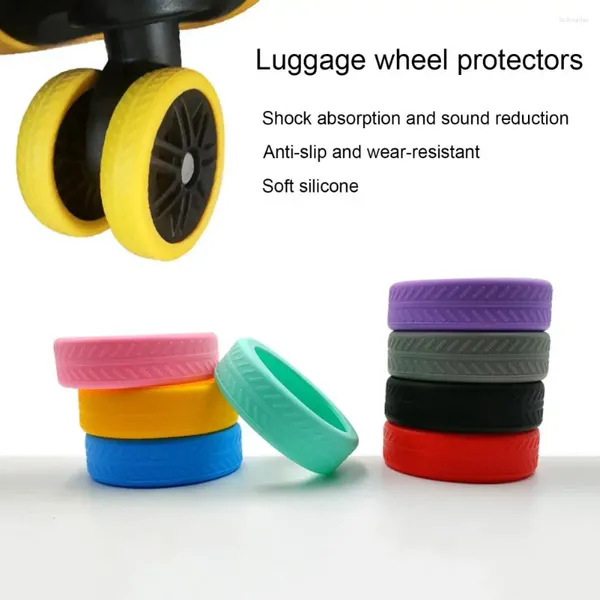 Figurine decorative Silicone Valuto Ruota Protezioni coperture per bagagli per protezione della riduzione del rumore 12 pezzi 8pc più