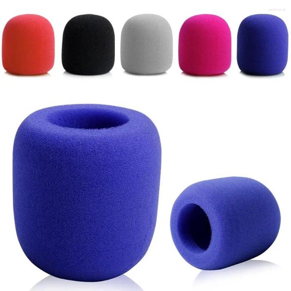 Microfoni 5 pz/pacco 5 colori microfono copertura del microfono griglia protettiva scudo cappuccio morbido parabrezza spugna in schiuma