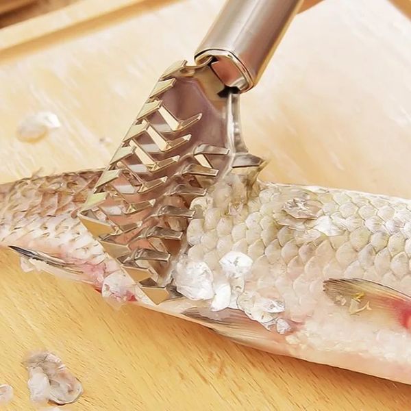 Pestre di pesce Hifuar Respellire la scala della pesca Brush Grakers rapidamente Rimuovi la pulizia del coltello per la pulizia Scalapata per cucina utensili da cucina- raschietto di pesce da cucina