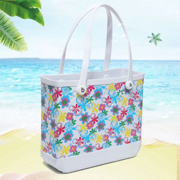 Borse da donna impermeabili in Eva Tote di grandi dimensioni Borse da spesa lavabili in silicone da spiaggia Borsa Bogg Borsa Eco Jelly Candy Lady Borse DHL2024