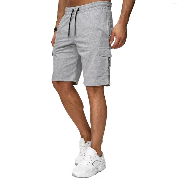 Shorts Masculinos Cross-border Tamanho Grande Macacão Esportivo Curto Multi-bolso Calças Fitness Casual Cinco Quartos