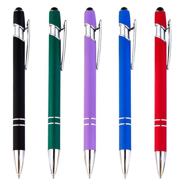 Металлическая шариковая ручка 2 в 1, шариковая ручка для делового офиса, портативный стилус с сенсорным экраном, шариковая ручка с индивидуальным логотипом