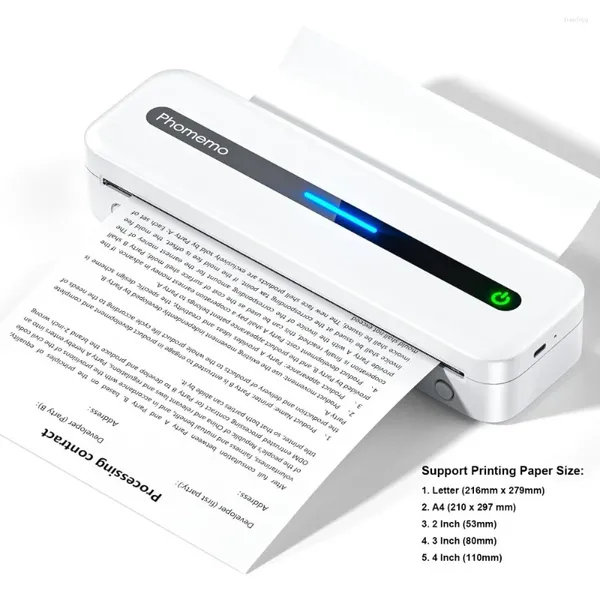 Phomemo M832 Tragbarer Drucker, kabellos, für Reisen, Bluetooth, Thermo, keine Tinte, unterstützt A4-Briefpapier, Telefon, PC