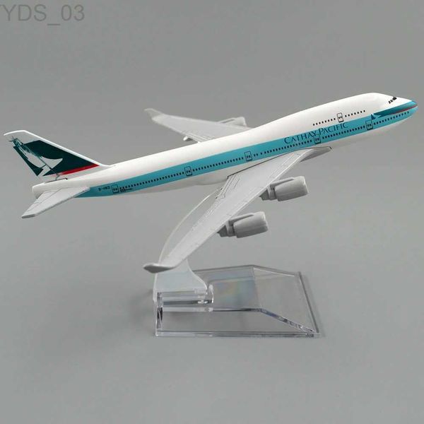 Uçak Modle 1/400 Uçak Modelleri Boeing 747 Hong Kong Cathay Pacific Airways 16cm Alaşım B747 Toplama Dekorasyonu için Uçak Oyuncak YQ240401