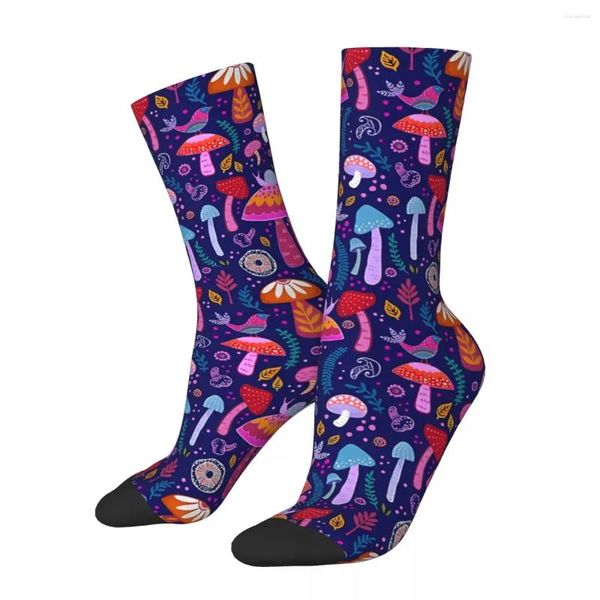 Herrensocken Vintage Magical Mushroom Unisex Harajuku Muster Bedruckt Crazy Crew Socke Geschenk