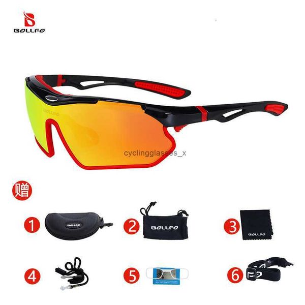BOLLFO Солнцезащитные очки для верховой езды, полнокадровые, цветные, с гальваническим покрытием, поляризационные, для взрослых, спортивный комплект