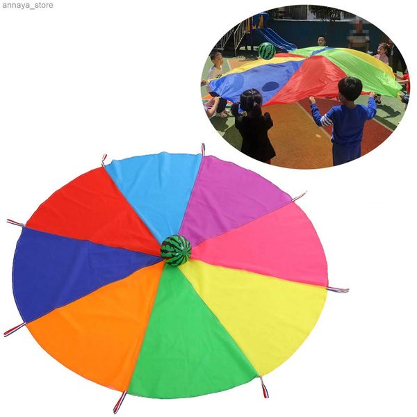 ROVA JOGOS DE 2M Diâmetro Childrens ao ar livre colaboração de colaboração adereços Rainbow Umbrella Brinque